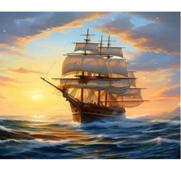 Бриллиантовая мозаика «Корабль» (50*65) 74406