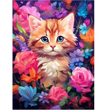 Бриллиантовая мозаика «Кошка» (30*40) 74429