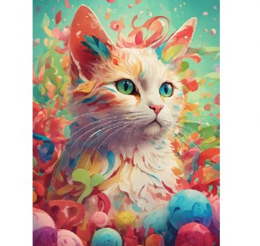 Бриллиантовая мозаика «Кот» (40×50) 61984