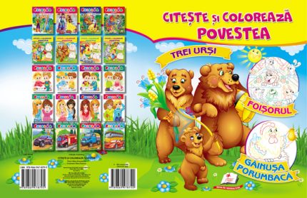 Citeste si coloreaza A4-Trei ursi 36307