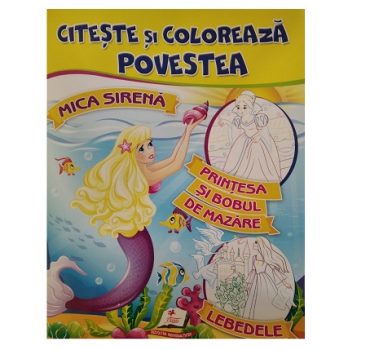 Citeste si coloreaza A4_Printesa si bobul de mazare 41636