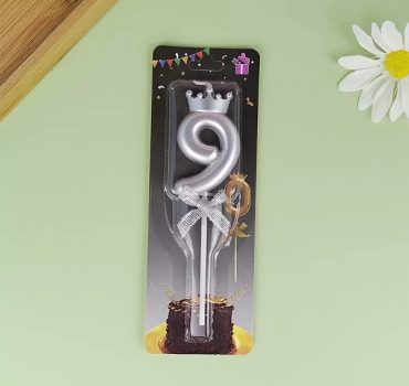 Серебряная свеча цифра 9 – 59 082