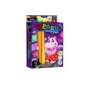 Мел для рисования на асфальте, MEGA 12 шт 22986