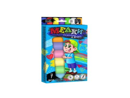 Мел для рисования на асфальте, MEGA 7 шт 22985
